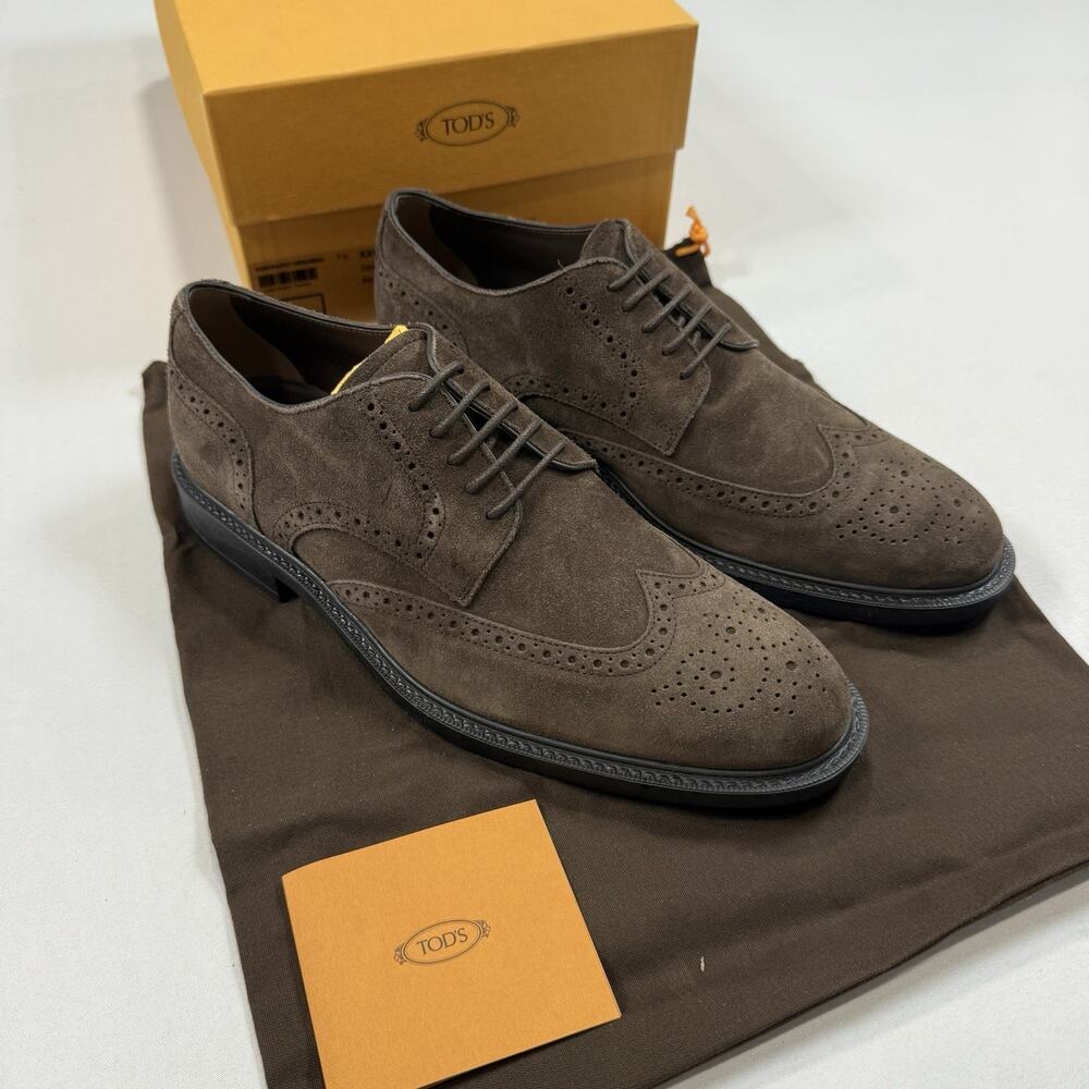 Tod’s DERBY BUCATURE FONDO GOMMA Dress Shoes Size 7.5UK/9US New In Box MSRP $695